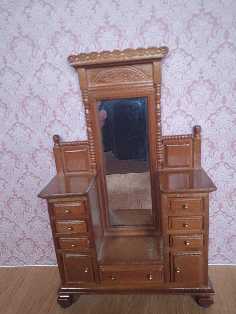 1:12 Puppenhaus schöner Spiegelschrank