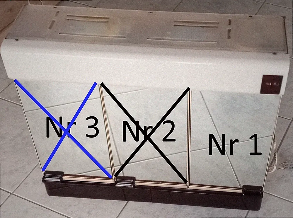 1 Spiegel / Miroir / für Allibert Matinale Lux A59 Bad-Schrank - gebraucht