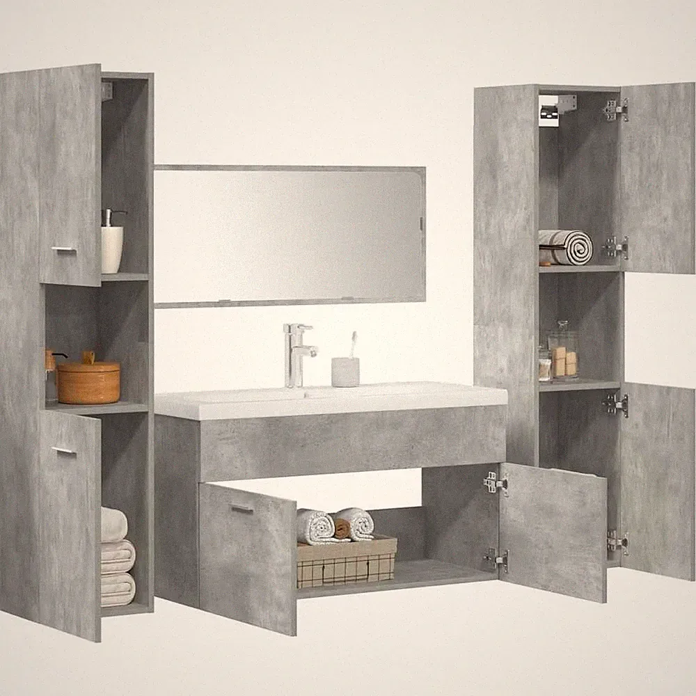 1-teiliges Badezimmermöbel-Set aus Holzwerkstoff, Toilettenschrank vidaXL
