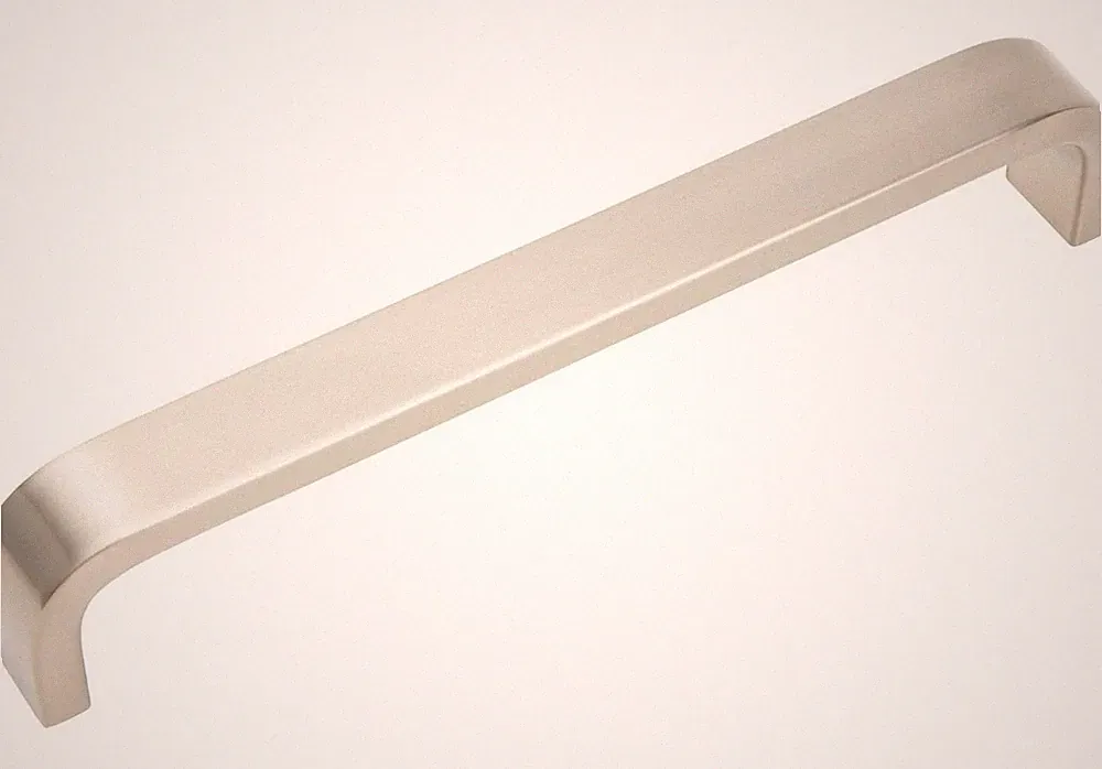 10 Stück Aluminium Küchenschrank Ziehgriffe (160 mm Lochmitte, Nickel satiniert
