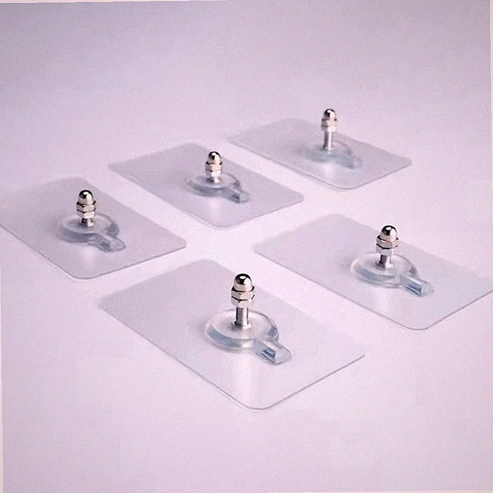 10 Stück transparente Wandhaken für Küchenschranktüren Badspiegel
