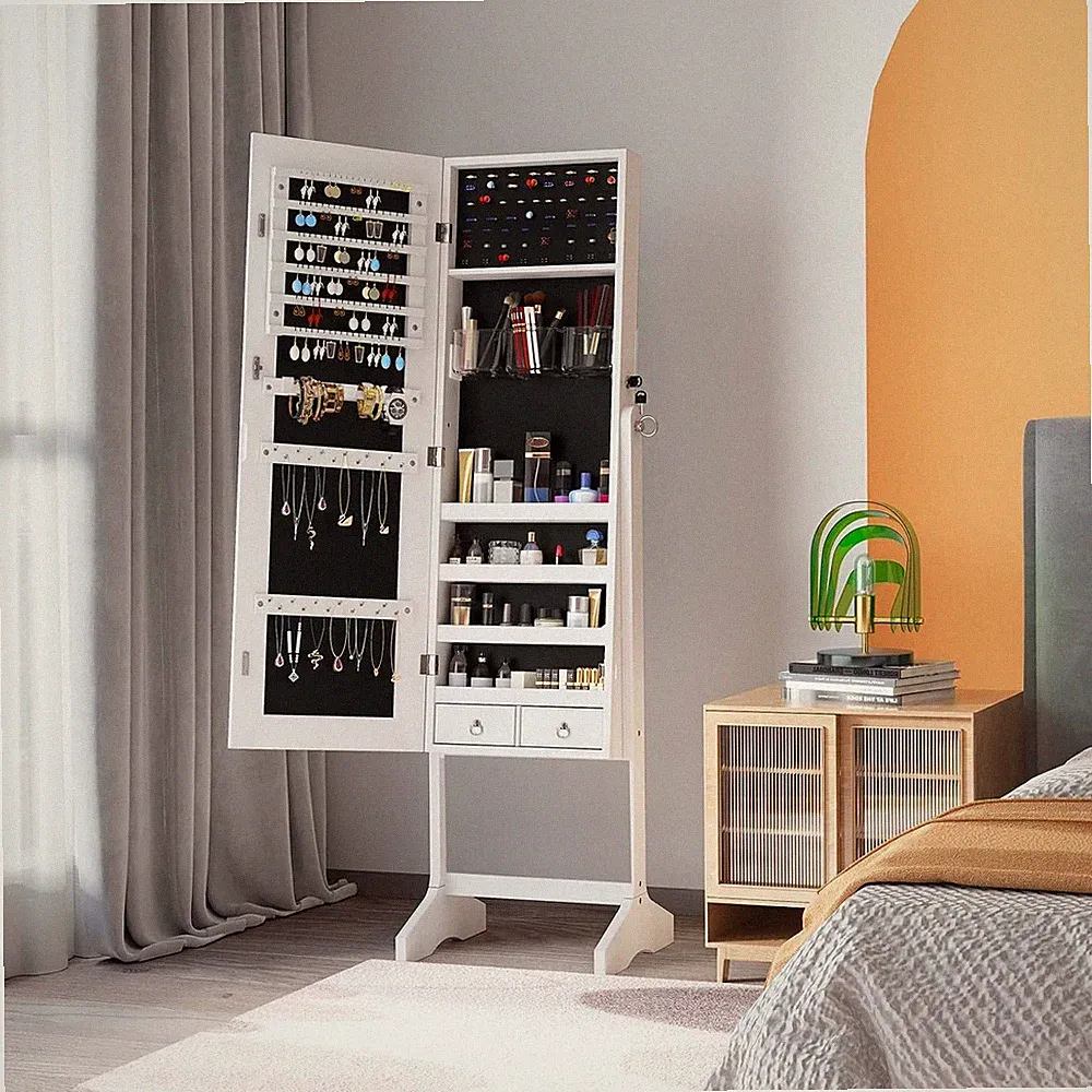 152CM Spiegelschrank Schmuckschrank Organisator Standspiegel Ganzkörperspiegel