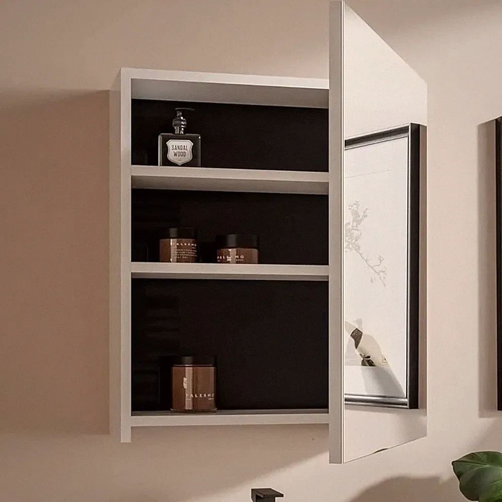 2et Set Spiegelschrank Bad Badspiegel 50x60 cm Eiche Medizinschrank Spiegel