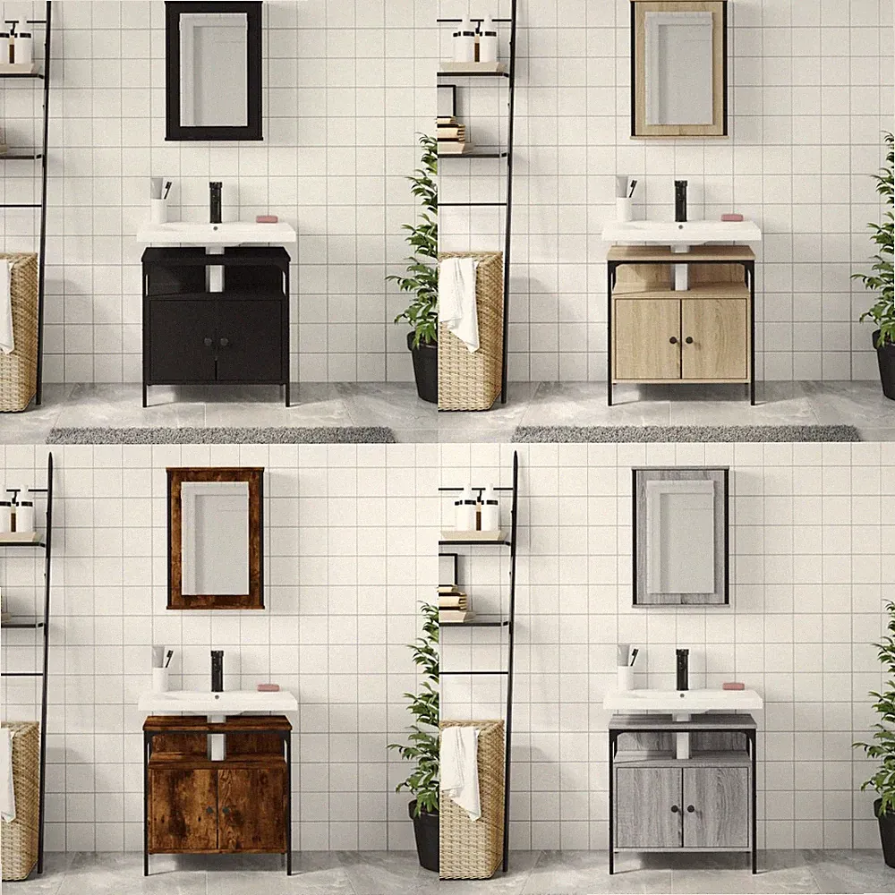2tlg. Badmöbel Set Badezimmermöbel Badschrank Spiegelschrank Unterschrank GU