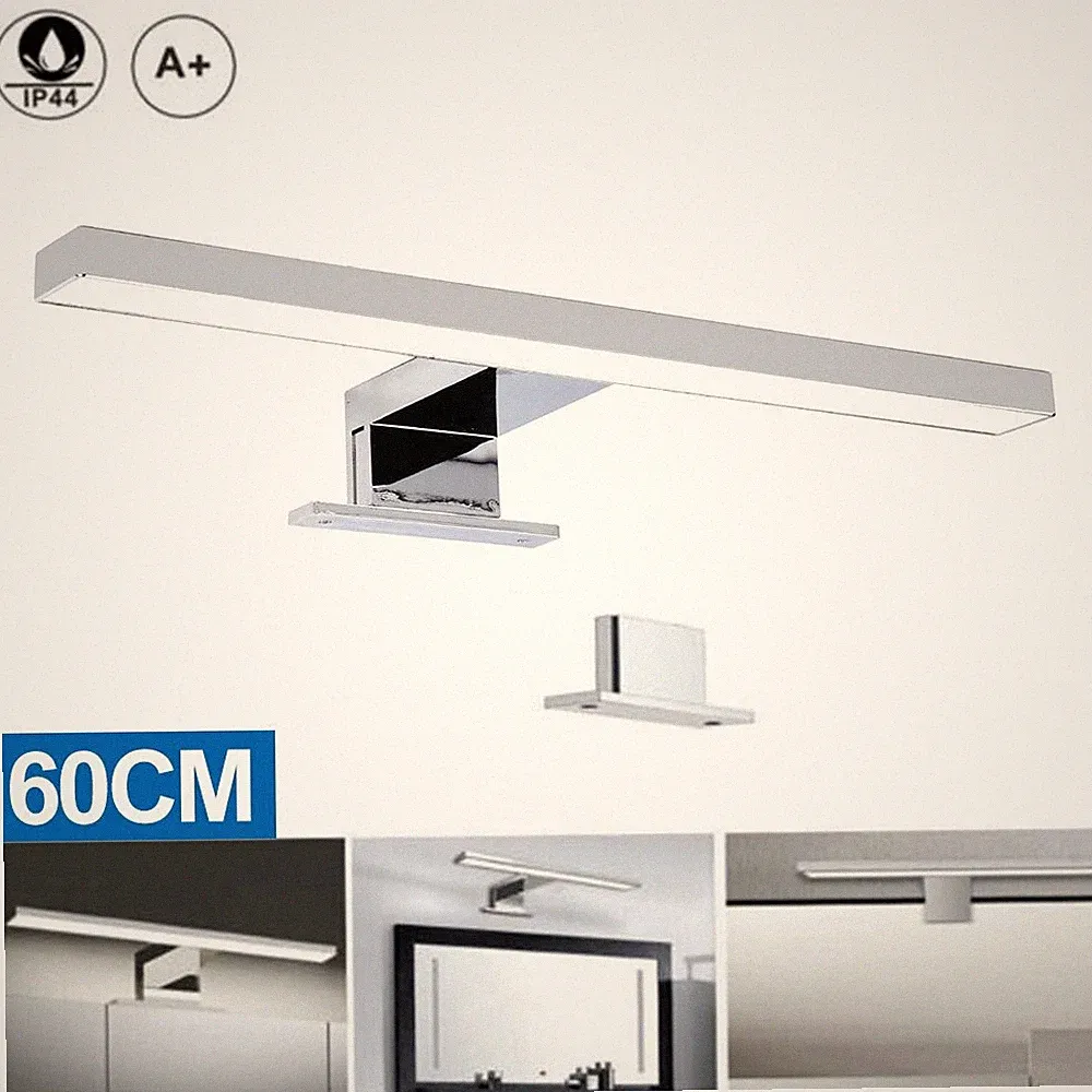 3-in-1 60CM LED Spiegelleuchte Spiegellampe Badeleuchten IP44 Schminklicht