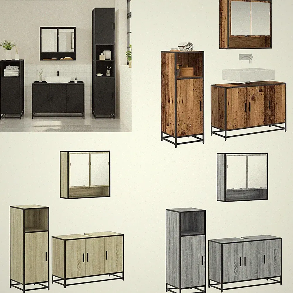 Eichenholz Badspiegelschrank