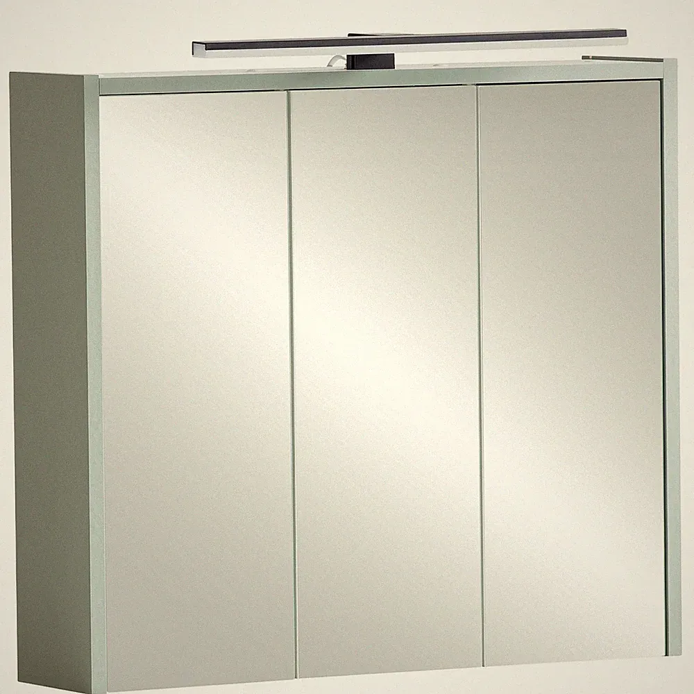 3D-Spiegelschrank - pistazie - Aufsatzleuchte - 65 cm
