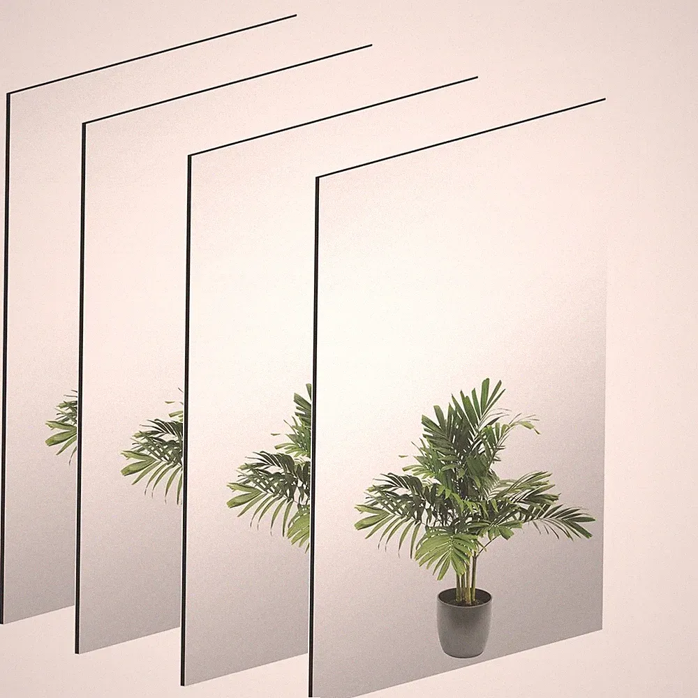 4 Stück 40x30cm Spiegelfliesen Glas Selbstklebend Wandaufkleber DIY Klebespiegel
