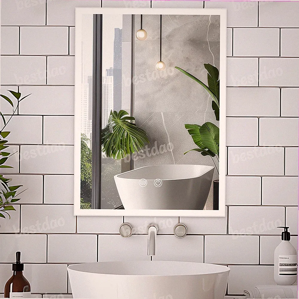 40x56cm Spiegelschrank Badschrank Mit LED Beleuchtung Badspiegel Beschlagfrei