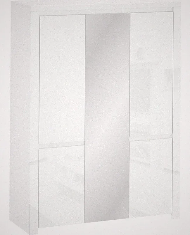 5-türiger Kleiderschrank LINGO 5D Wohnzimmerschrank mit Spiegel Breite 151cm