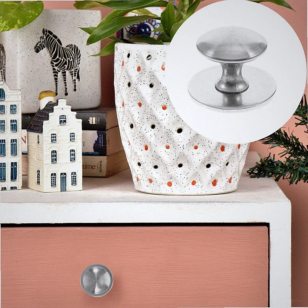 6 Pcs Spiegelaufkleber Runde Schrankknöpfe Griff Türknauf Kleiderschrankgriff