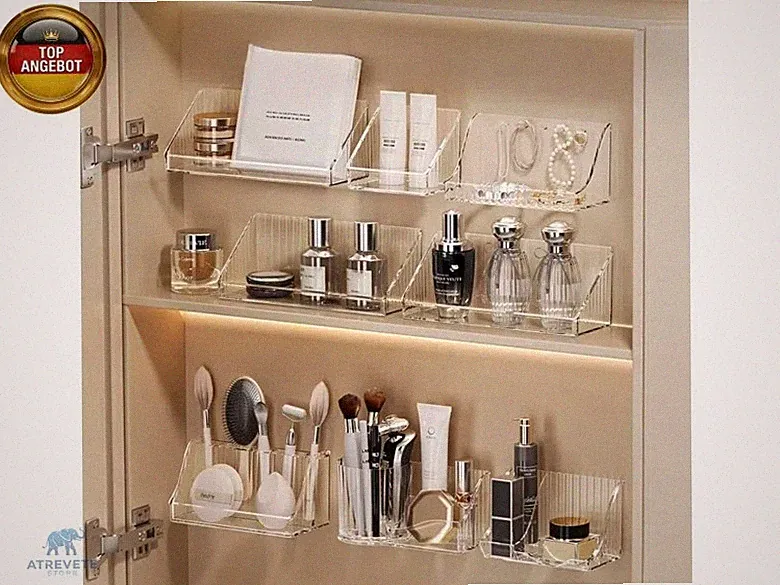 6 Stücke Spiegelschrank Organizer Kunststoff Make up Organizer für Bathroom S