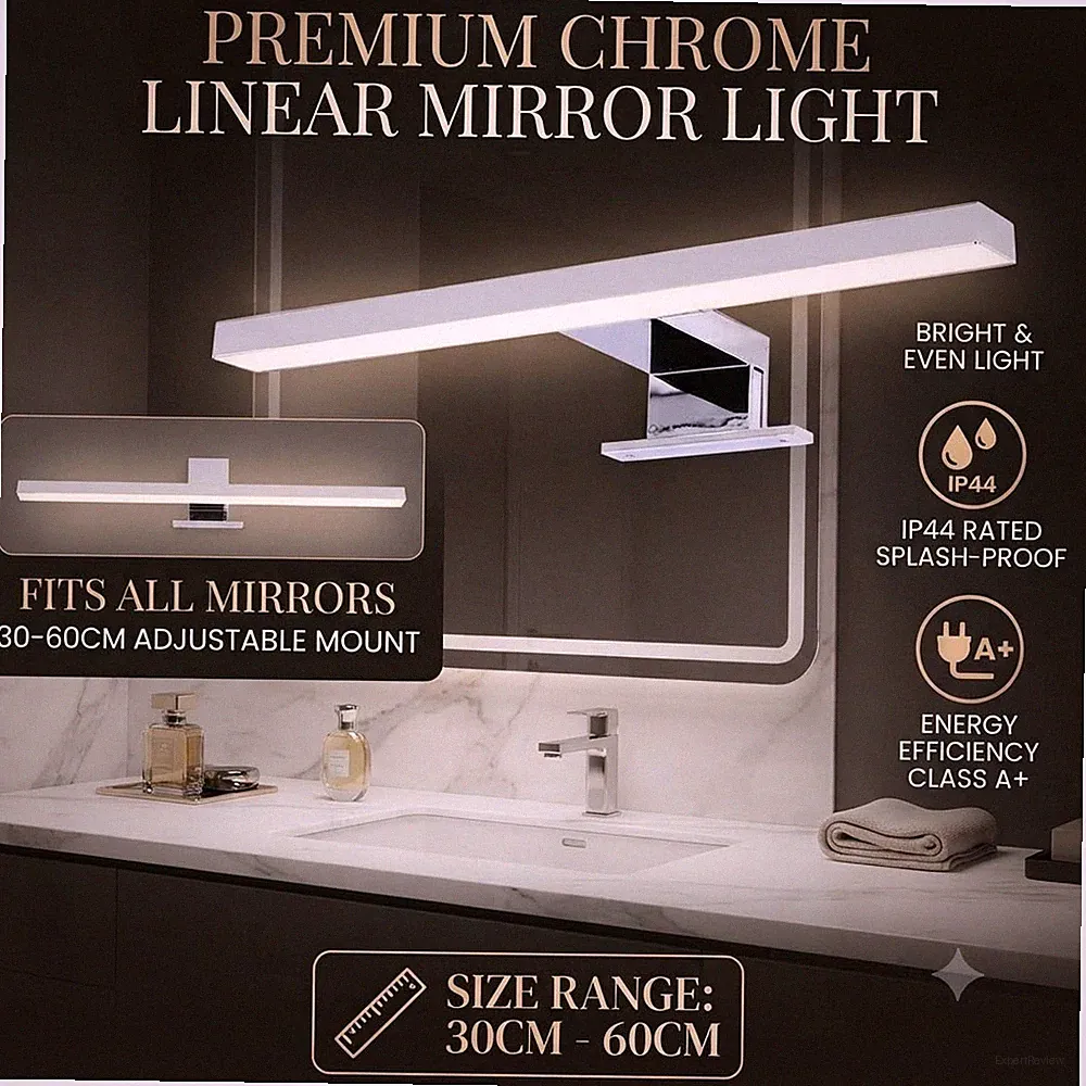 60CM LED Bad Spiegelleuchte Badlampe Schrankleuchte Tube Spiegelschrank Leuchte