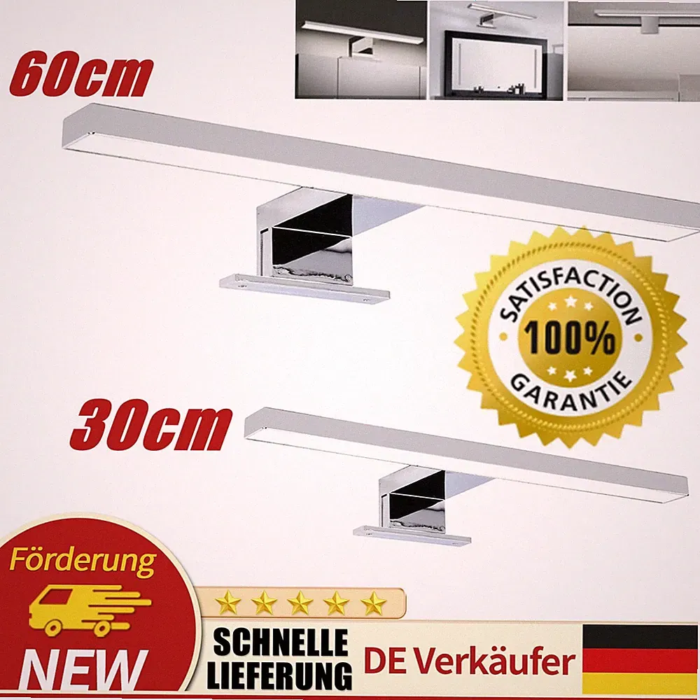 60cm LED Badleuchte 230V Spiegelleuchte Schrankleuchte Möbelleuchte Anbauleuchte