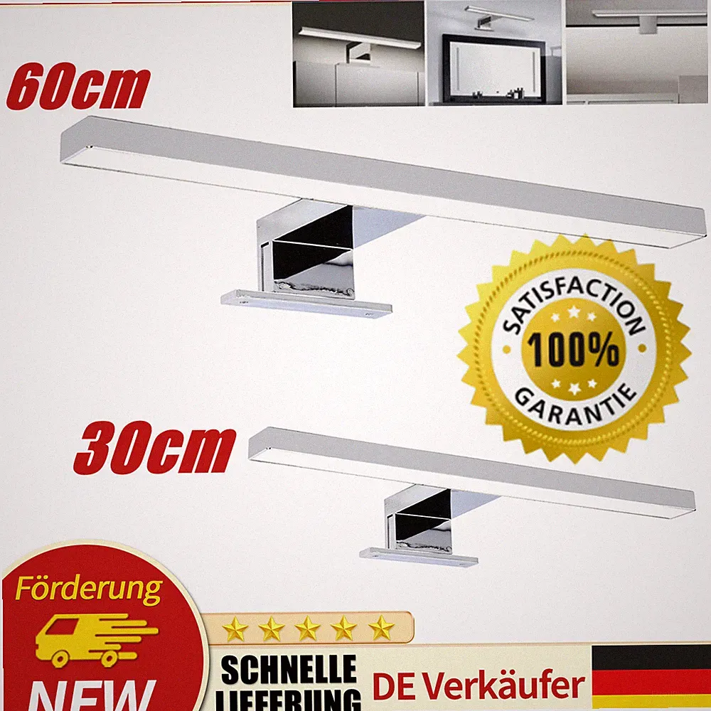 60cm LED Badleuchte 230V Spiegelleuchte Schrankleuchte Möbelleuchte Anbauleuchte