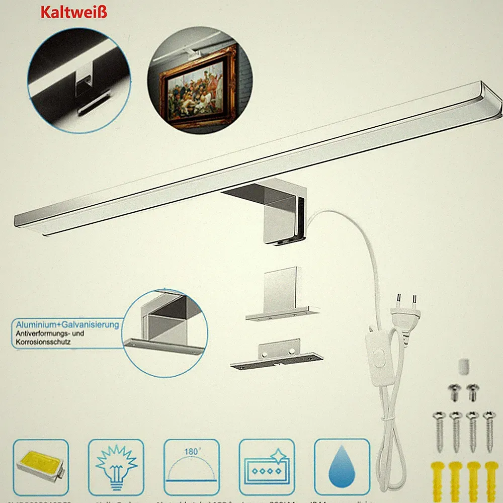 60cm LED Spiegel-Leuchte 230V Bilder-Leuchte Wand-Lampe Spiegelschrank-Leuchte