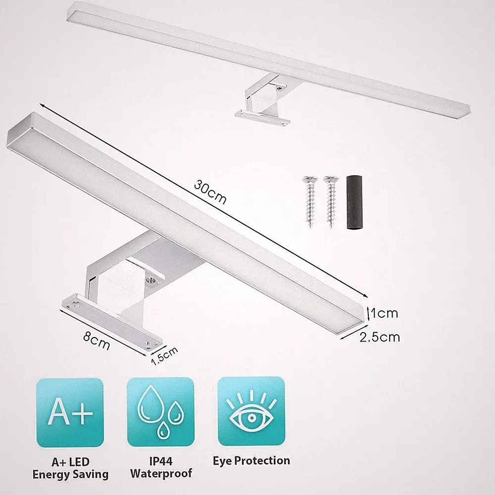 60cm LED Spiegelleuchte Schminklicht Bad Beleuchtung Badezimmer Aufbaulampe Wand