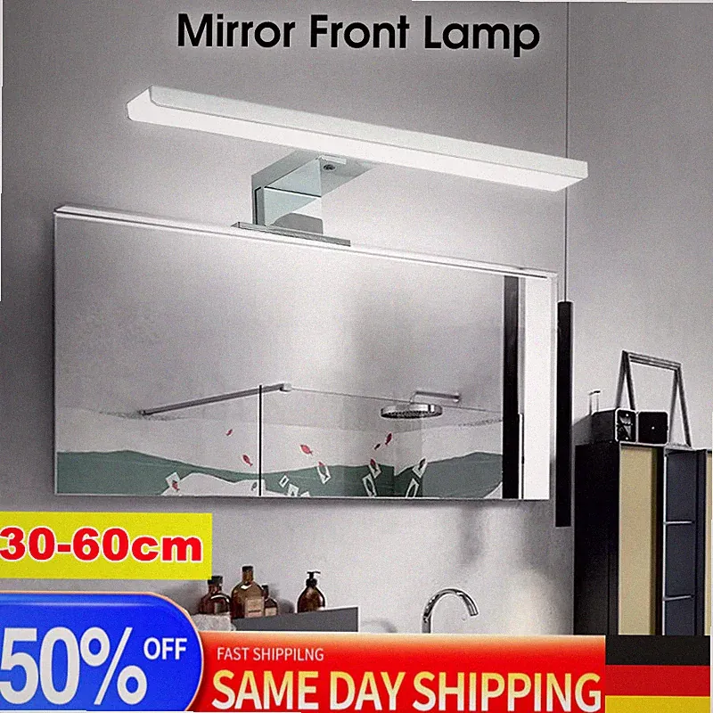 60cm LED Spiegelleuchte Schminklicht Bad Beleuchtung Badezimmer Aufbaulampe Wand