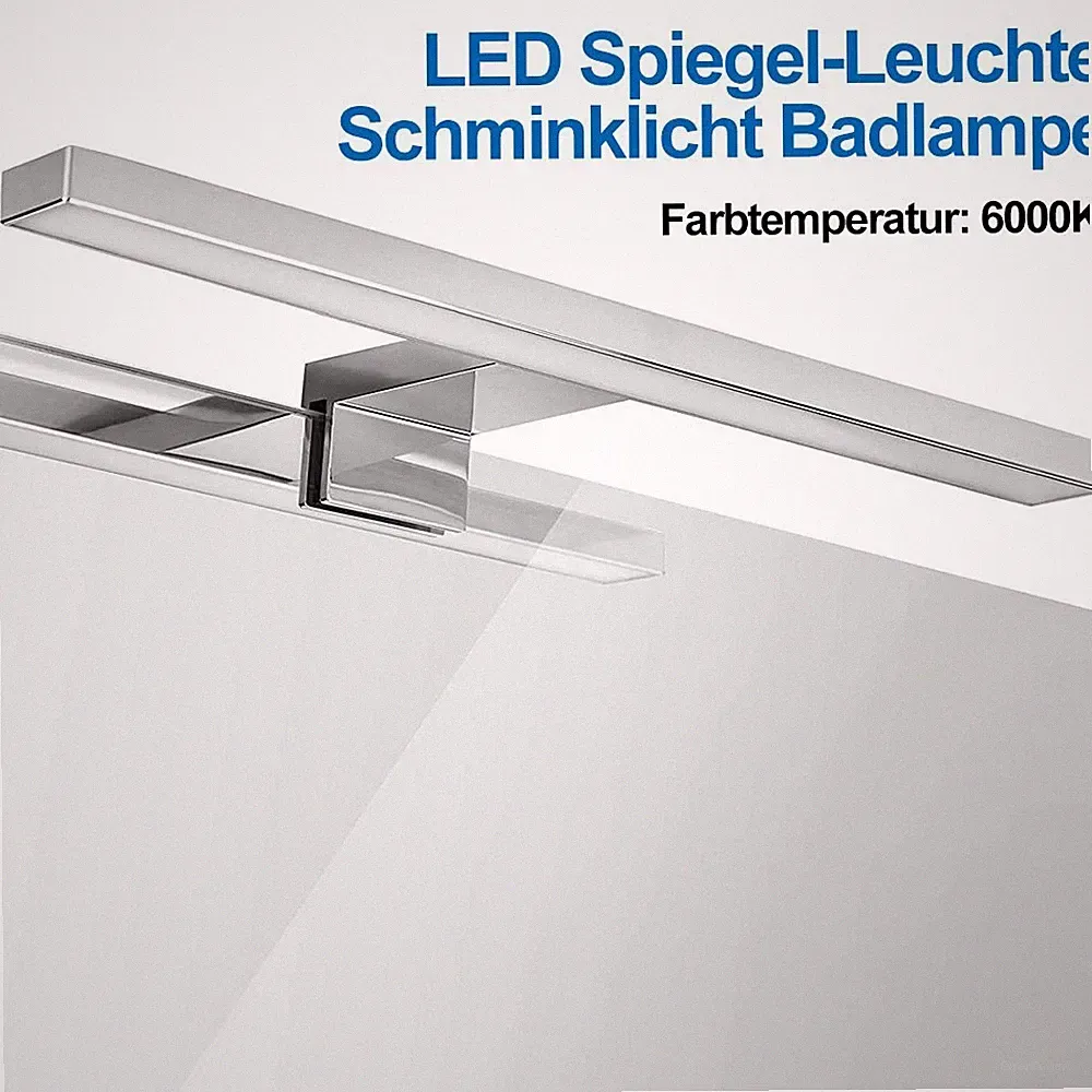 60cm Spiegelleuchte Bad Beleuchtung Badleuchte Schminklicht Aufbaulampe LEDInnen
