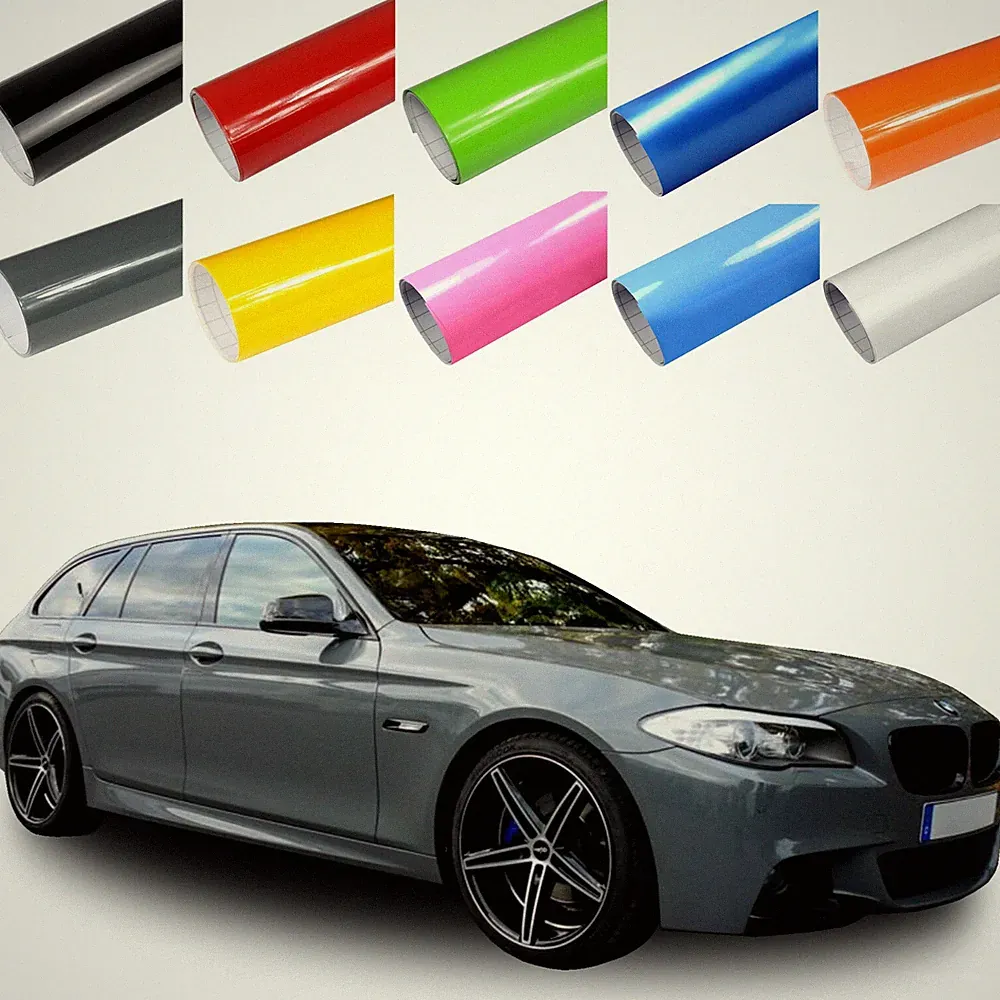 (9,8€/m²) Premium Glanz Hochglanz Autofolie Gloss Luftkanal Folie 152cm Breite