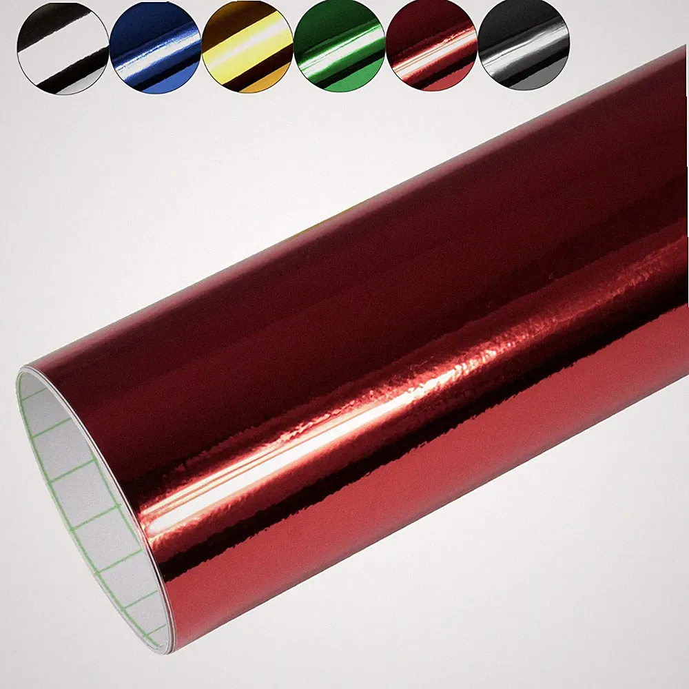9,86€/m² Premium Chrom Autofolie 3D Flex BLASENFREI Glanz Folie selbstklebend