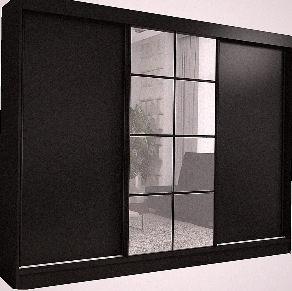 A&J Möbelland Schwebetürenschrank Oravelle 200cm 3-türig Spiegel