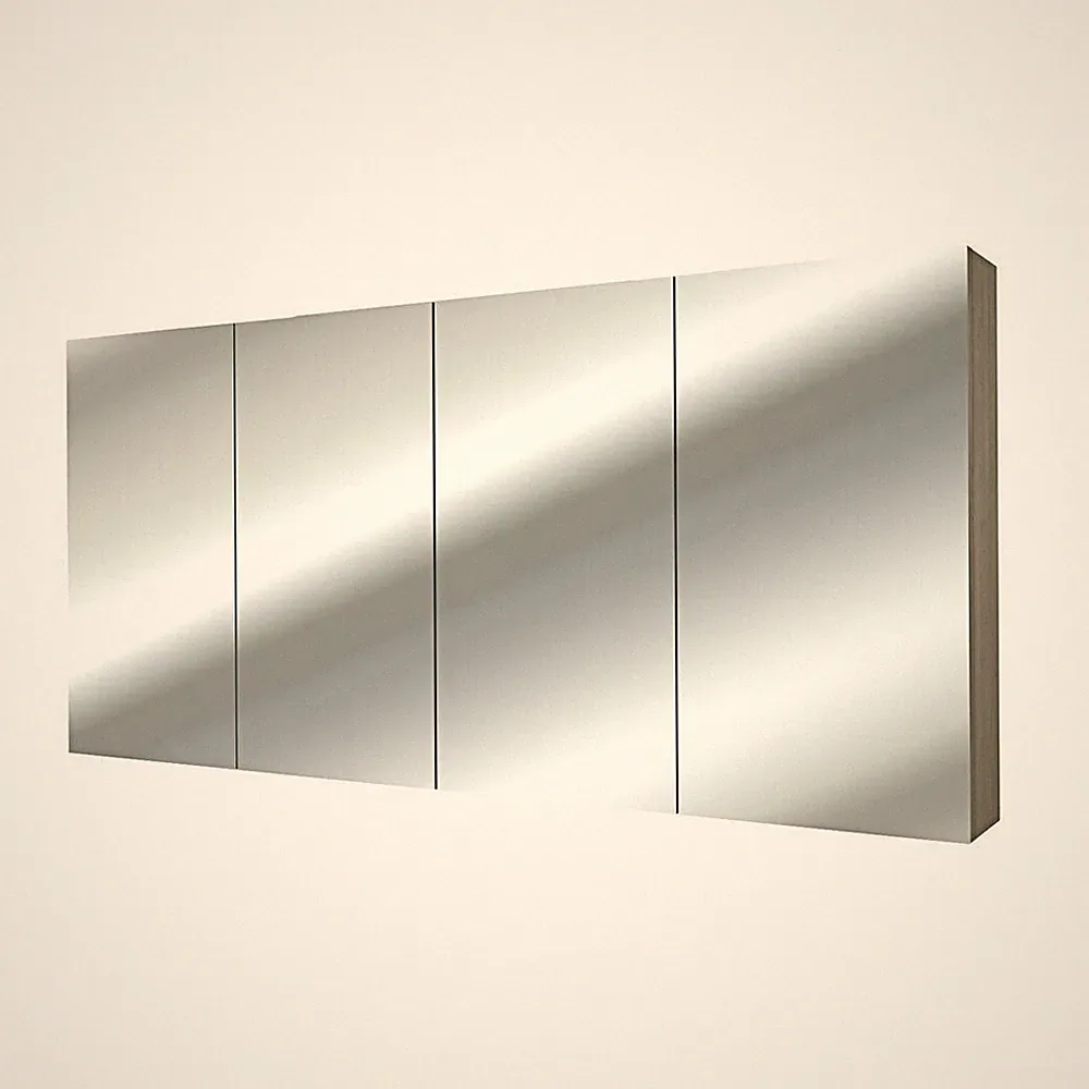 AcquaVapore Spiegelschrank, Badspiegel, Badezimmer Spiegel City 160cm braun