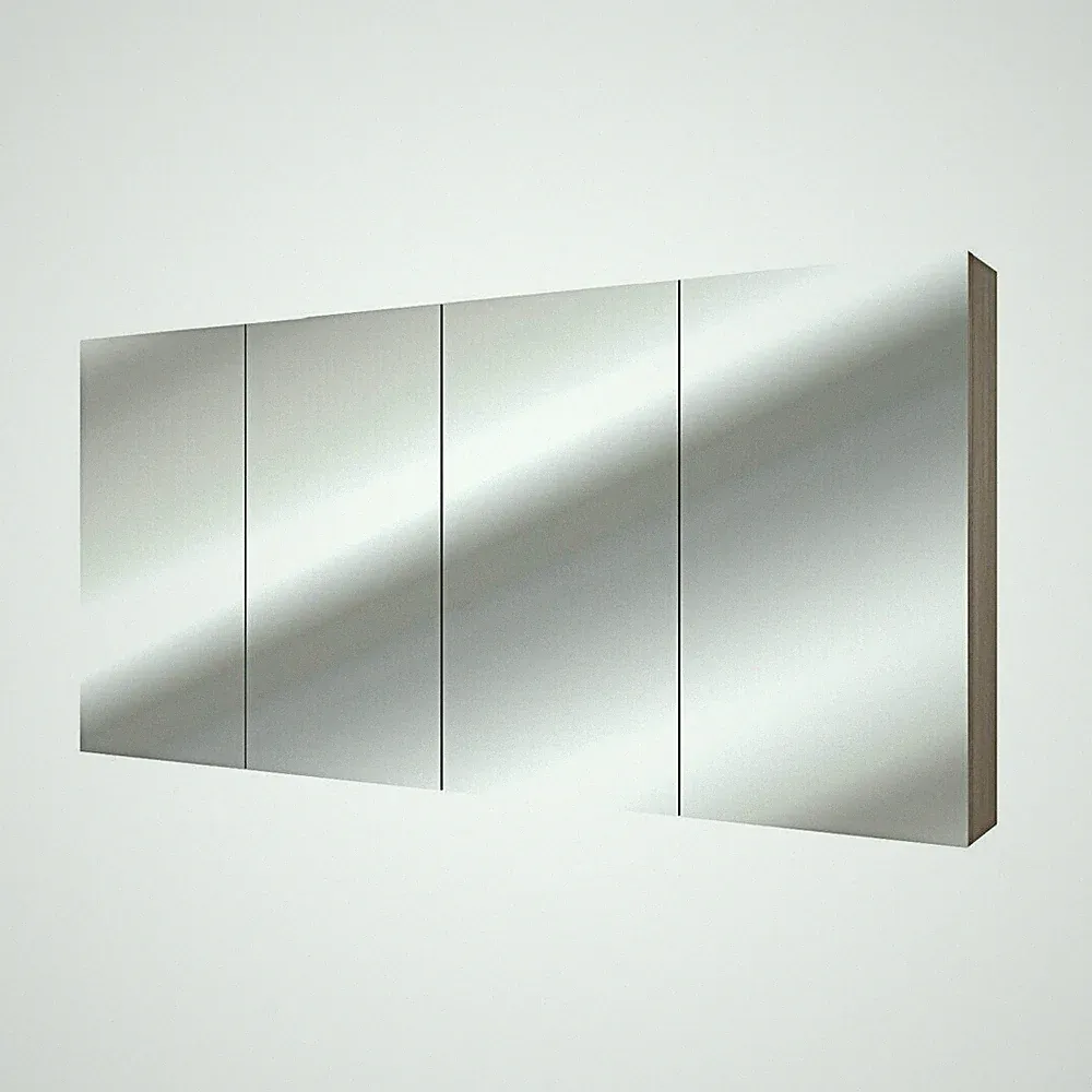 AcquaVapore Spiegelschrank, Badspiegel, Badezimmer Spiegel City 160cm braun