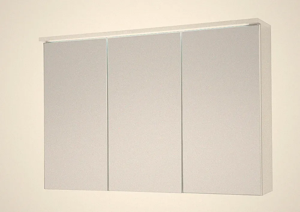 AILEENSTORE Spiegelschrank Badmöbel mit Beleuchtung DUO 100 cm LED WEISS