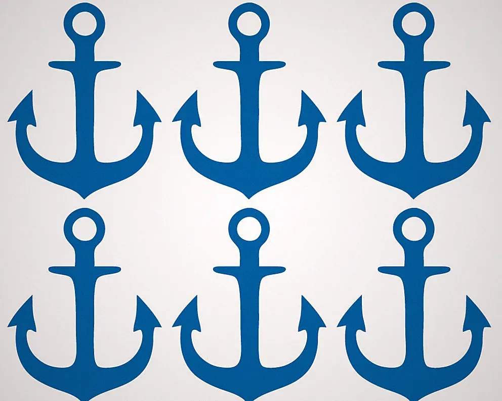 ANKER AUFKLEBER Deko Sticker Maritim Set Wandtattoo Bad Fliese Meer Anchor Möbel