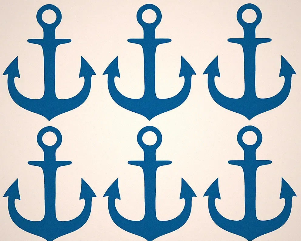 ANKER AUFKLEBER Deko Sticker Maritim Set Wandtattoo Bad Fliese Meer Anchor Möbel