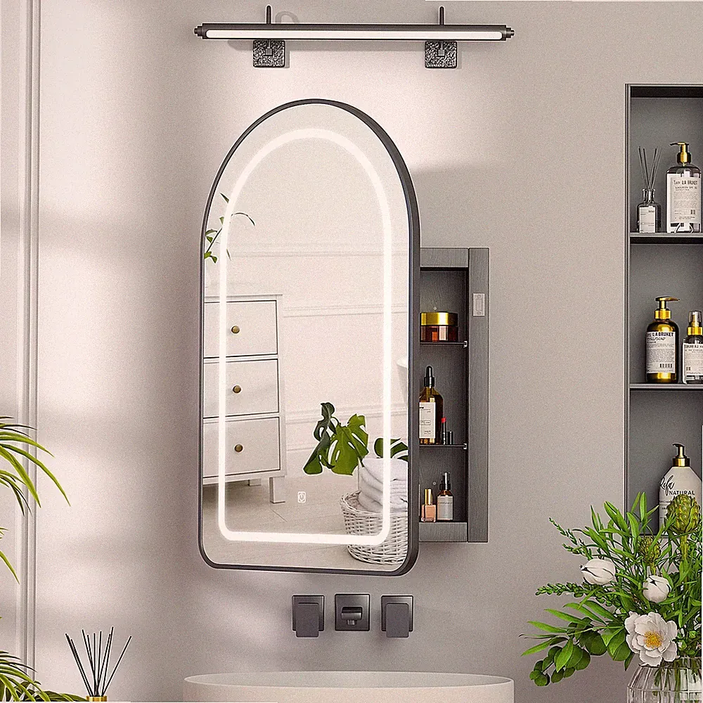 Arch Einbau-Medizinschrank mit Beleuchtung, 3-farbig beleuchteter Spiegelschrank