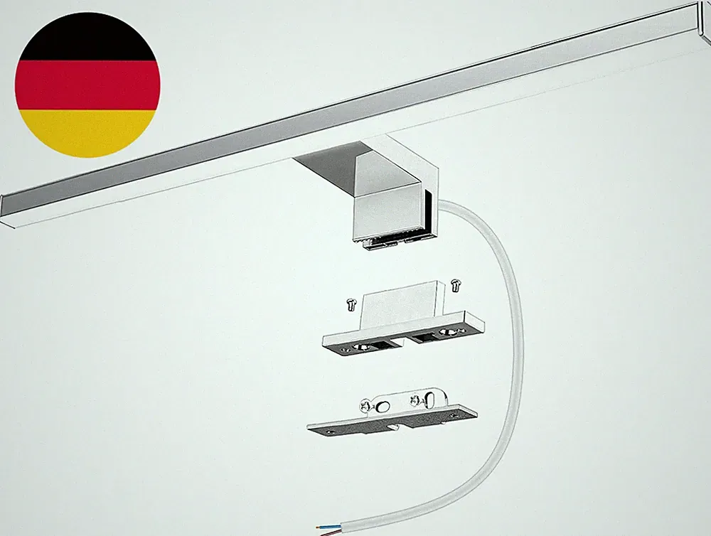 Azhien LED Spiegelleuchte Badezimmer 10W 820LM 60Cm Neutralweiß 4000K, Slim14Mm