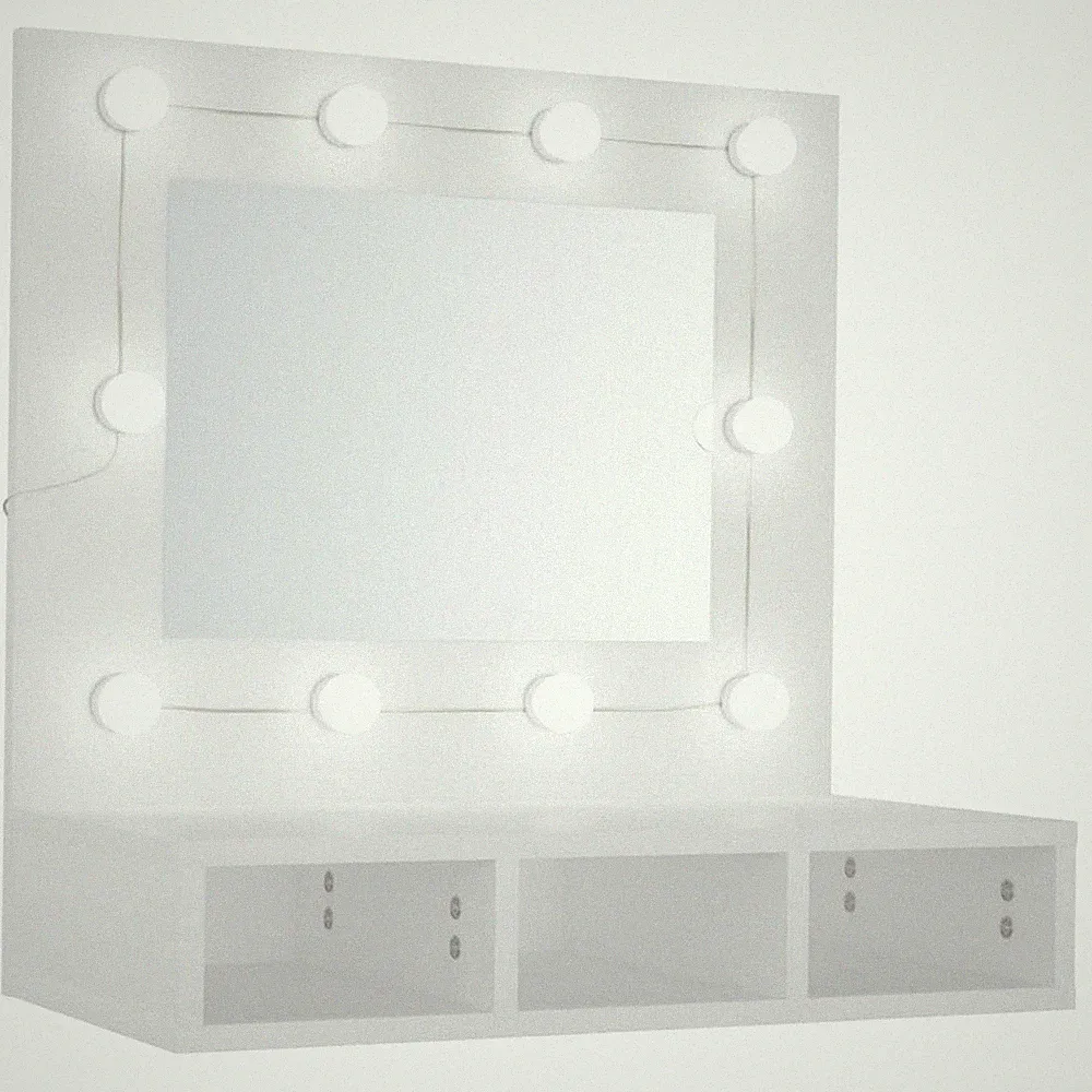 B-Ware | Wandspiegel Spiegelschrank Mit LED Weiß 60x31,5x62 Cm