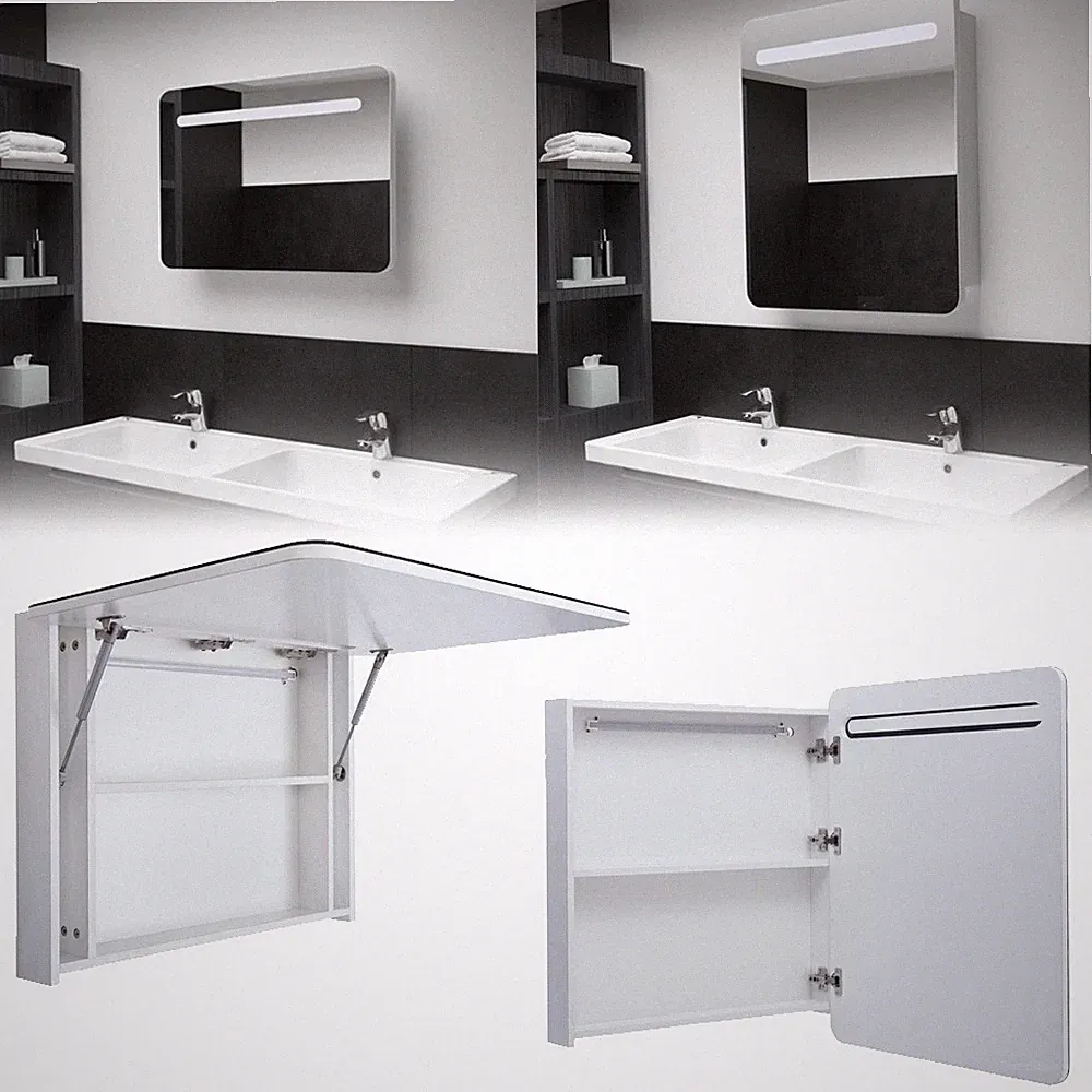 Bad LED Spiegelschrank Badezimmerspiegel Badschrank Badezimmer Spiegel 3 Größen