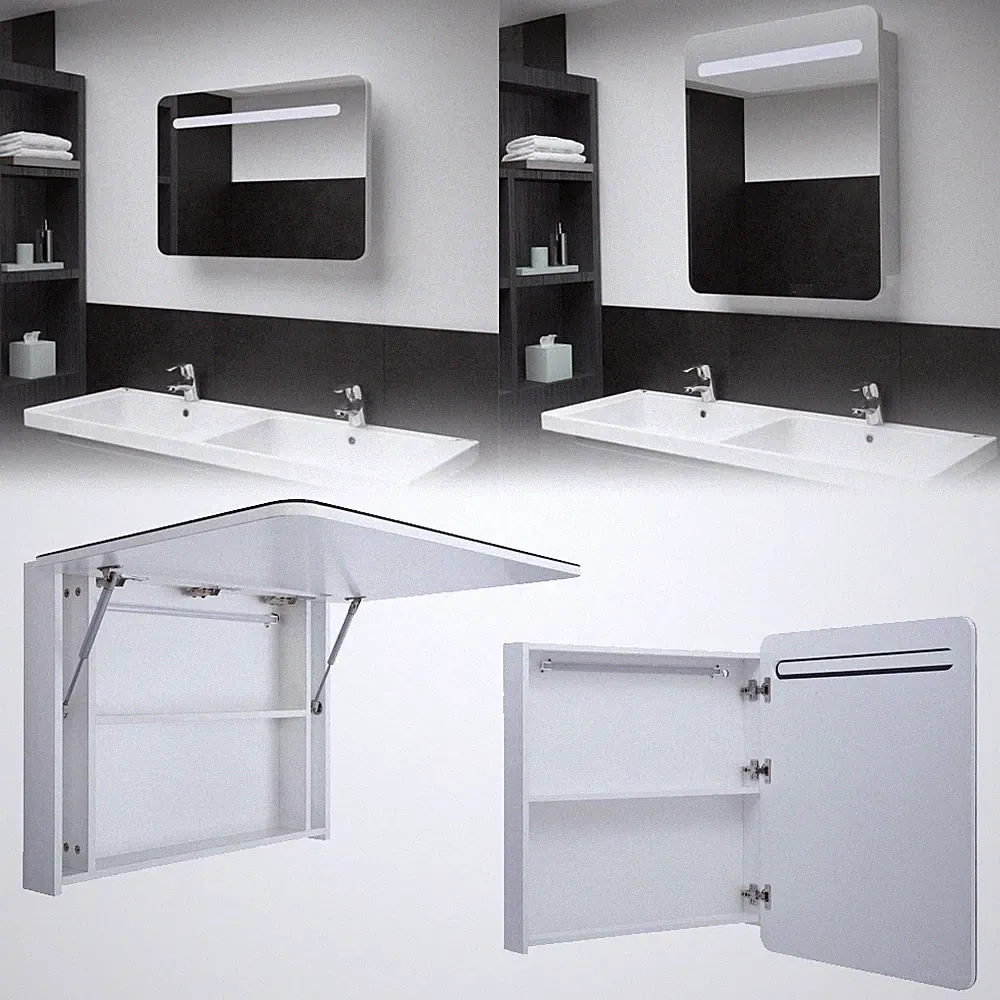 Bad LED Spiegelschrank Badezimmerspiegel Badschrank Badezimmer Spiegel 3 Größen