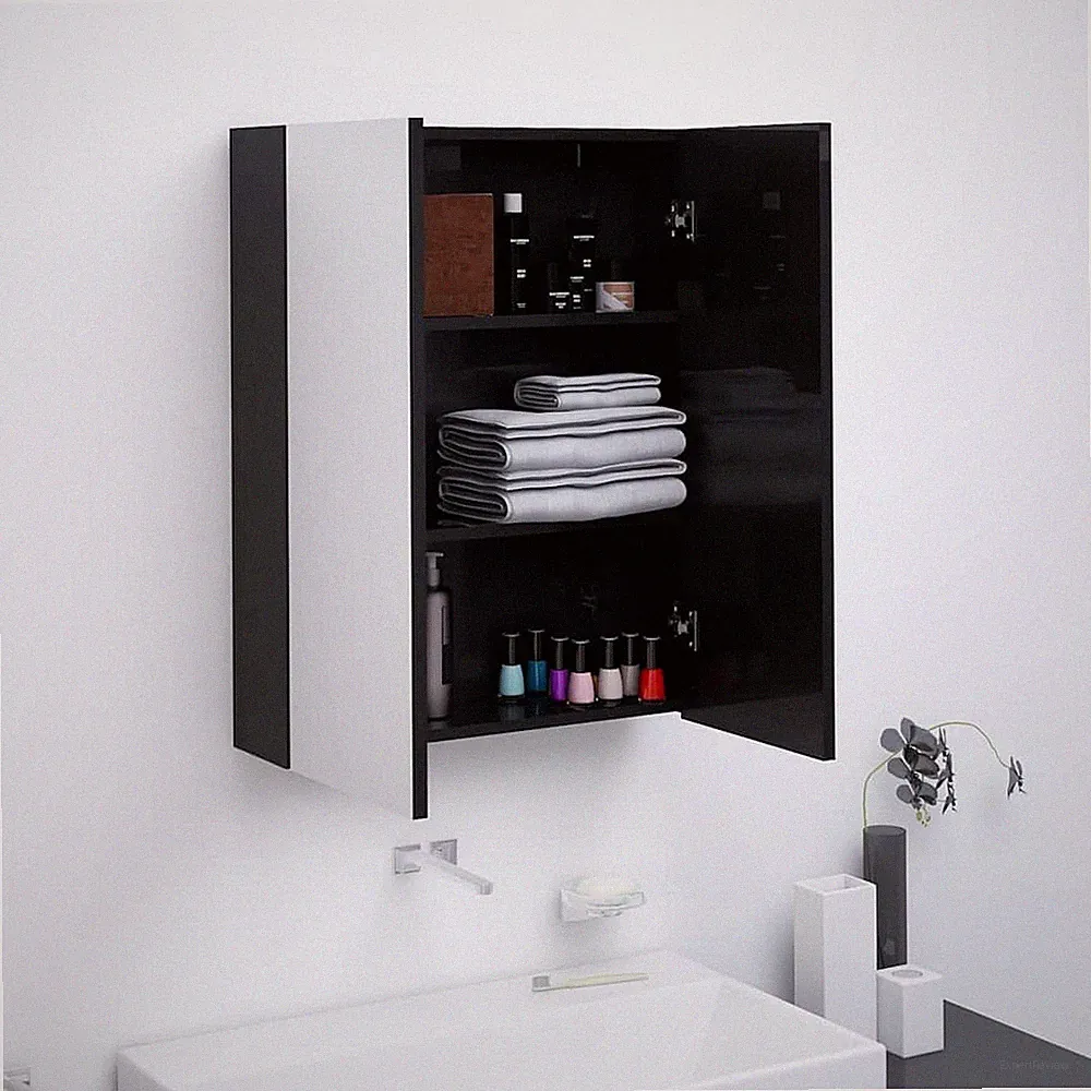 Bad Spiegelschrank 60x15x75cm MDF Badschrank Spiegel mehrere Auswahl vidaXL