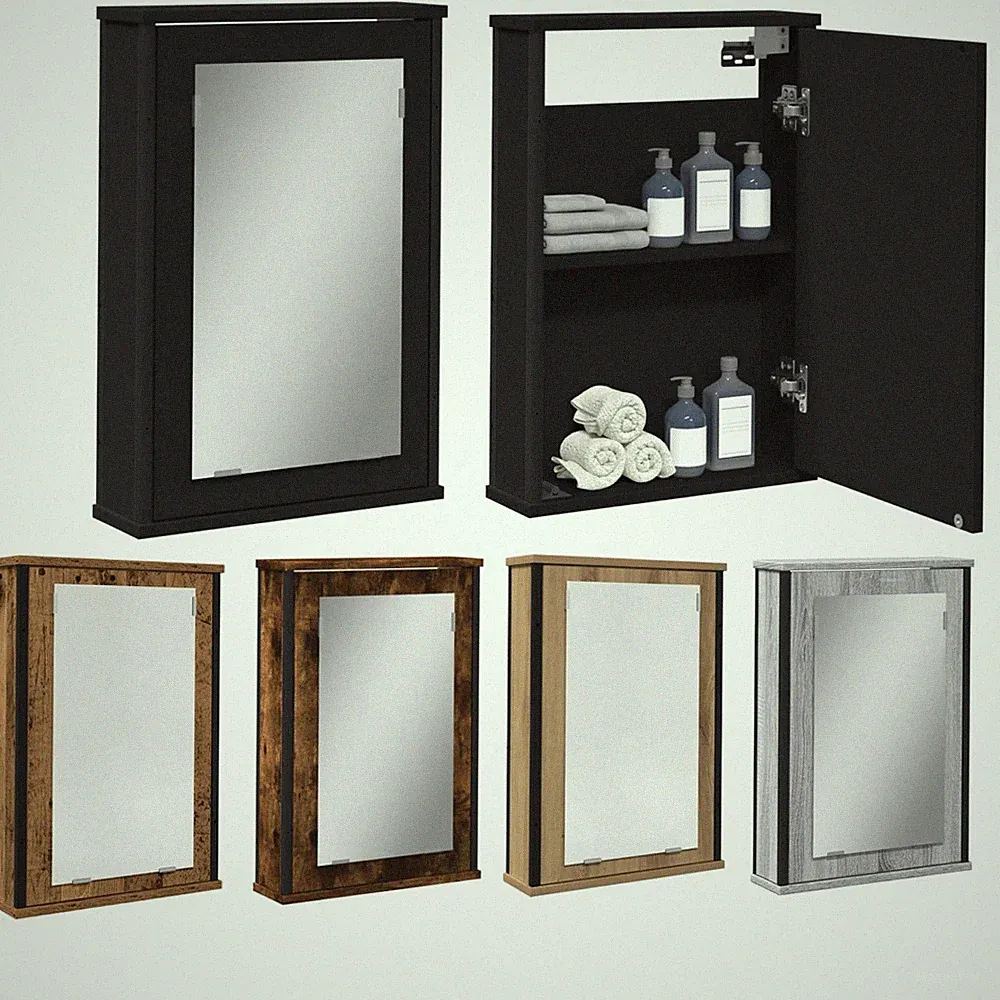 Bad Spiegelschrank Badschrank mit Stauraum Hängeschrank Wandschrank Badspiegel