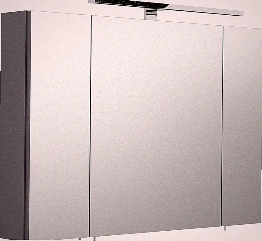 Bad Spiegelschrank Glas 90 cm breit anthrazit