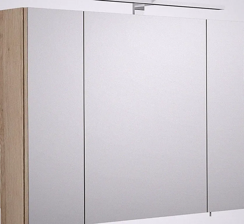 Bad Spiegelschrank Glas 90 cm breit sonoma eiche