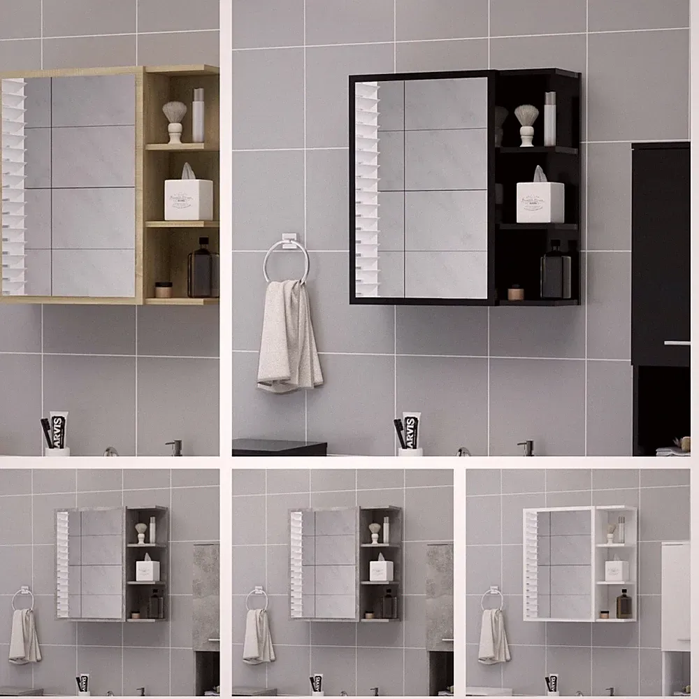 Bad-Spiegelschrank Holzwerkstoff Badezimmer Badspiegel Badezimmerspiegel