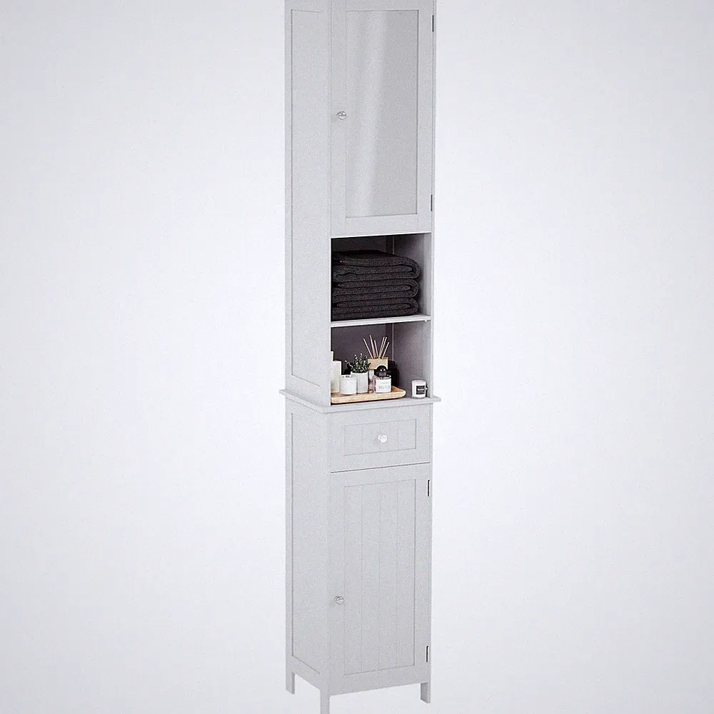 Bad Vida Priano Hoch Spiegel Badezimmerschrank Aufbewahrungsschrank Standschrank