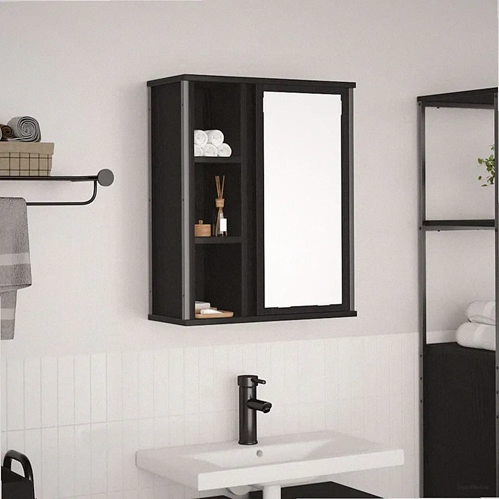 Bad-Wandschrank mit Spiegel Sonoma-Eiche 50x21x60 cm vidaXL