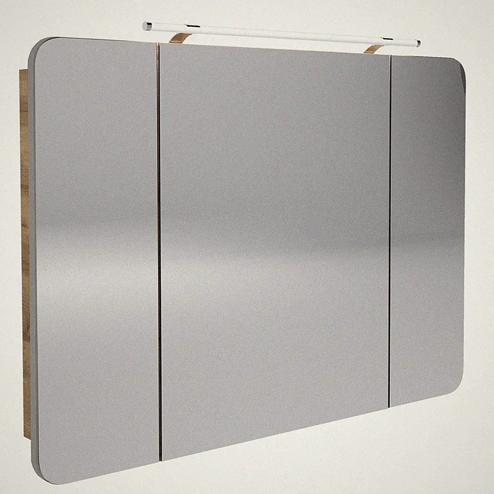 BadeDu NES LED-Spiegelschrank 110cm in Braun – Made in Germany