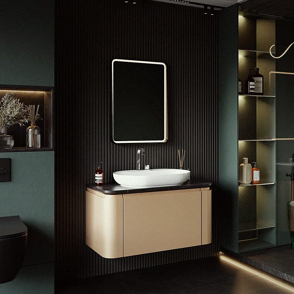 Badezimmer Badmöbel Spiegel Set Schubladenkommode Badschrank Waschtisch Schrank