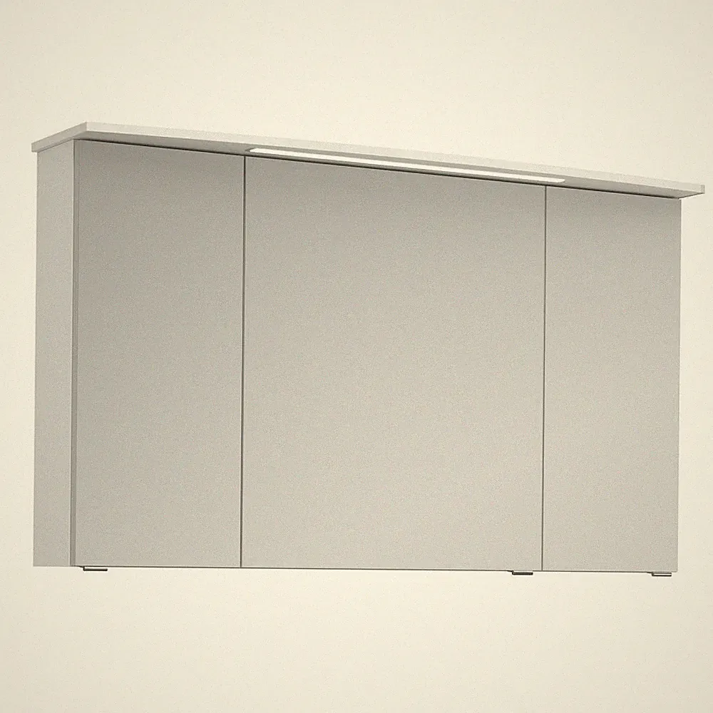 Badezimmer LED Spiegelschrank 122cm weiß Badspiegel Badezimmerspiegel Badmöbel