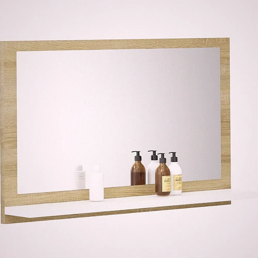 Badezimmer Spiegel | Schminkspiegel mit kleiner Ablage | ideal fürs Gästebad