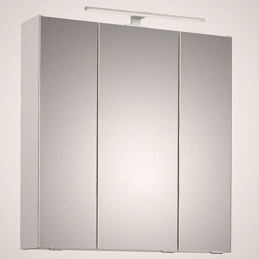 Badezimmer Spiegelschrank 65 cm breit Wandschrank Weiß Badezimmerspiegel Spiegel