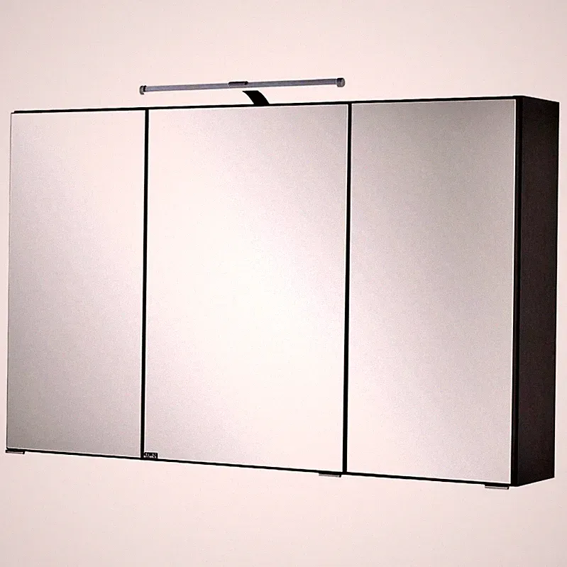 Badezimmer Spiegelschrank grau 100cm LED Badspiegel Bad-Schrank Badmöbel Spiegel