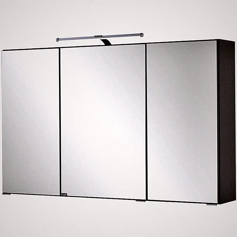 Badezimmer Spiegelschrank grau 100cm LED Badspiegel Bad-Schrank Badmöbel Spiegel